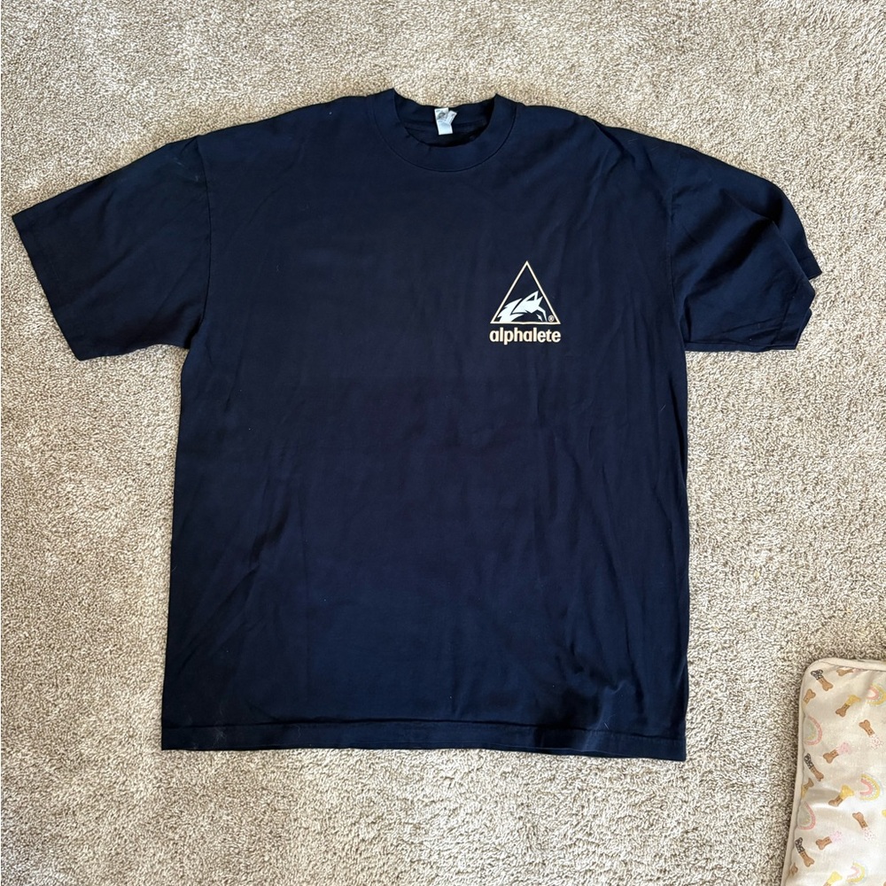 Alphalete Blue and Yellow Short Sleeve Tee